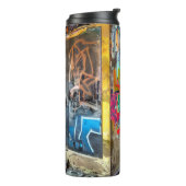 Straatkunst verlaten graffiti thermosbeker (Gedraaid links)