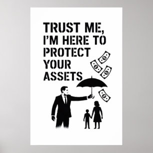 Straatkunst Verzekeringsposter – Modern Financieel Poster