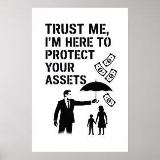 Straatkunst Verzekeringsposter – Modern Financieel Poster