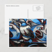 straatkunstblauw briefkaart (Voorkant / Achterkant)