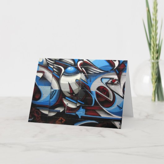 straatkunstblauw kaart (Voorkant)