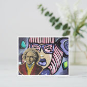 straatkunstcomponist briefkaart (Staand voorkant)