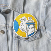 Straatkunstenaar grote badge ronde button 4,0 cm (In situ)