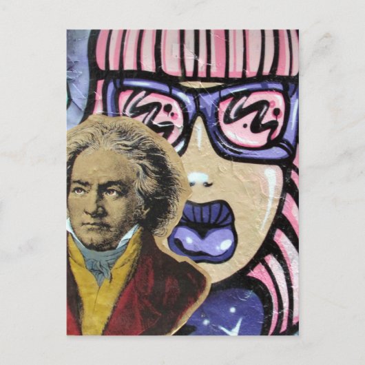 straatkunstsamenstelling briefkaart (Voorkant)
