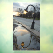 straatlamp die naar beneden buigt raamsticker (Vel 3)