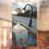 straatlamp die naar beneden buigt raamsticker (Vel 2)