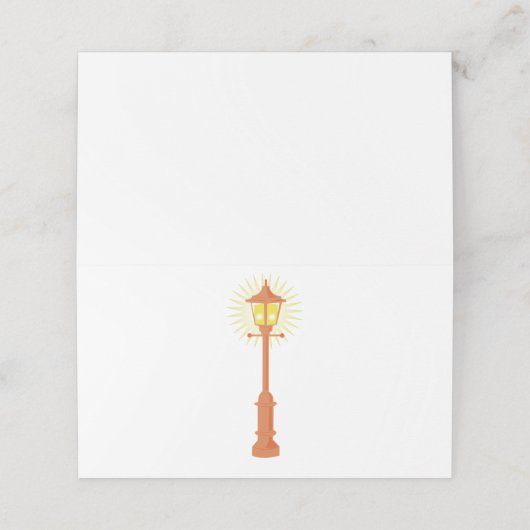 Straatlamp Plaatskaartje (Buitenkant ongevouwen)