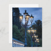 Straatlampen 's nachts, Duitsland Briefkaart (Voorkant / Achterkant)