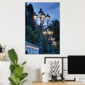 Straatlampen 's nachts, Duitsland Poster (Thuiskantoor)