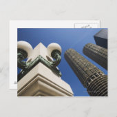 Straatlampje in Marina City Towers Chicago Briefkaart (Voorkant / Achterkant)