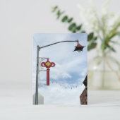  straatlantaarns Chinatown in NYC Briefkaart (Staand voorkant)