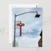  straatlantaarns Chinatown in NYC Briefkaart (Voorkant / Achterkant)