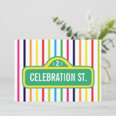 straatlantaarns primaire kleuren regenboog moderne kaart (Staand voorkant)