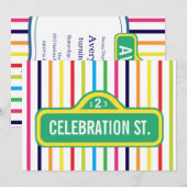 straatlantaarns primaire kleuren regenboog moderne kaart (Voorkant / Achterkant)