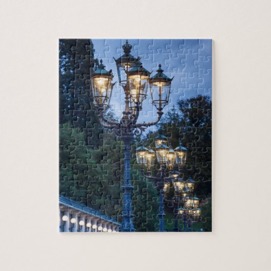 Straatlantaarns 's nachts, Duitsland Legpuzzel (Verticaal)