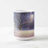 Straatlichten en sneeuwbomen koffiemok (Center)