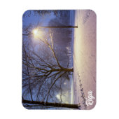 Straatlichten en sneeuwbomen magneet (Verticaal)