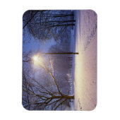 Straatlichten en sneeuwbomen magneet (Verticaal)