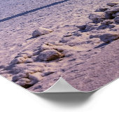 Straatlichten en sneeuwbomen poster (Hoek)