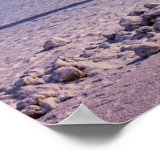 Straatlichten en sneeuwbomen poster (Hoek)