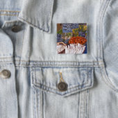 Straatmarkt kraam met witte vierkante button 5,1 cm (In situ)