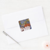 Straatmarkt kraam met witte vierkante sticker (Envelop)