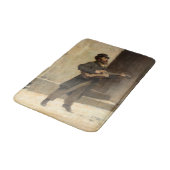 Straatmuzikant met gitaar (door Gerolamo Induno) Badmat (Gekanteld)