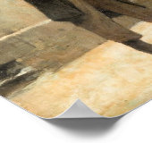 Straatmuzikant met gitaar (door Gerolamo Induno) Poster (Hoek)