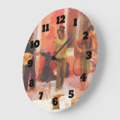 Straatmuzikanten die Guitar Mandolin en Flute spel Grote Klok (Hoek)