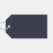 Straatmuzikanten die samen Happy Birthday spelen Cadeaulabel (Achterkant Horizontaal)