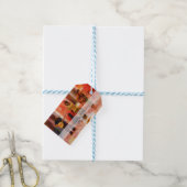 Straatmuzikanten die samen Happy Birthday spelen Cadeaulabel (Met Touw)