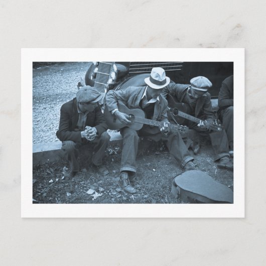 Straatmuzikanten, Maynardville, Tennessee, 1935 Briefkaart (Voorkant)