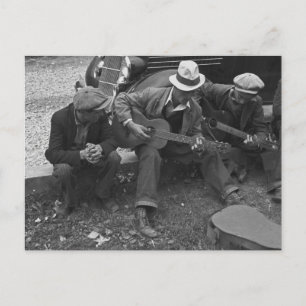 Straatmuzikanten, Maynardville, Tennessee, 1935 Briefkaart