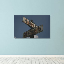  straatnaam canvas afdruk