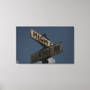  straatnaam canvas afdruk