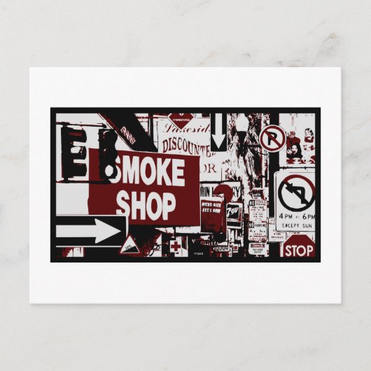 Straatnaamborden in SF Briefkaart (Voorkant)