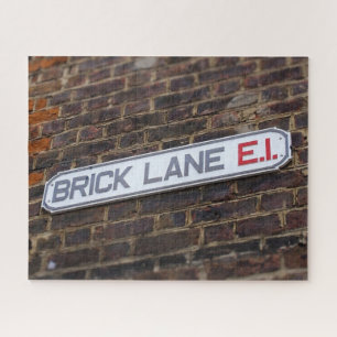 Straatnaamborden van Londen Brick Lane - 16x20 - 5 Legpuzzel