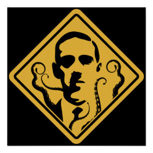 Straatnaambordje Lovecraft Perfect Poster