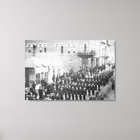 Straatparade in Deadwood, SD-foto Canvas Afdruk (Voorkant)