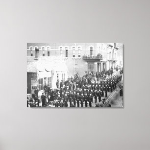 Straatparade in Deadwood, SD-foto Canvas Afdruk