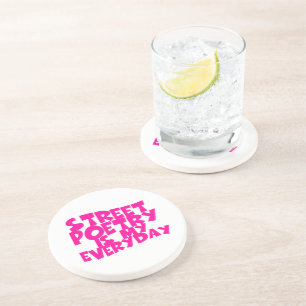 Straatpoëzie is mijn alledag zandsteen onderzetter