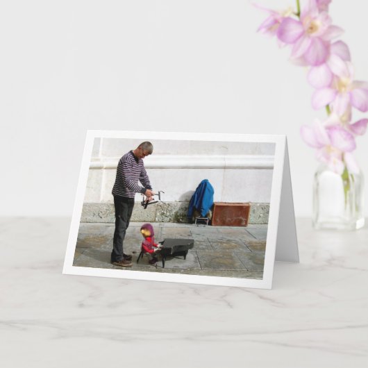 Straatpoppenkastspeler in Oostenrijk Kaart (Orchidee)