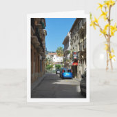 Straatportret, Chelva Valencia Spanje, Spaans Kaart (Gele Bloem)