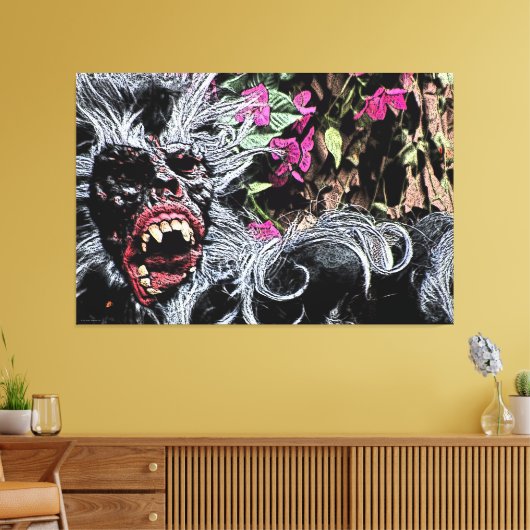 Straatprestaties 1 60x40 (150x100cm) waccna canvas afdruk (Insitu (Woonkamer))