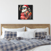 Straatrebel Getatoeëerde Kerstman Canvas Afdruk (Insitu (Slaapkamer))