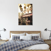 Straatrestaurant, Parijs, Frankrijk Canvas Afdruk (Insitu (Slaapkamer))