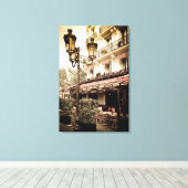 Straatrestaurant, Parijs, Frankrijk Canvas Afdruk (Insitu (Houten vloer))