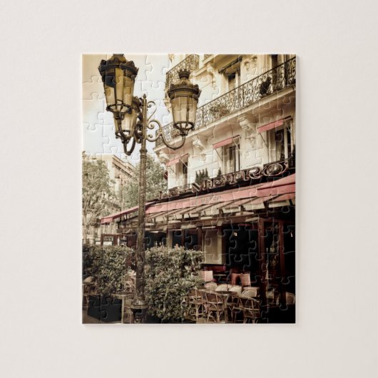 Straatrestaurant, Parijs, Frankrijk Legpuzzel (Verticaal)
