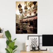 Straatrestaurant, Parijs, Frankrijk Poster (Thuiskantoor)