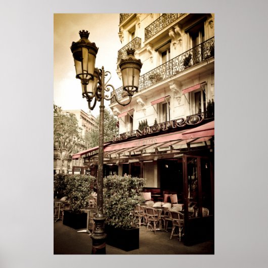 Straatrestaurant, Parijs, Frankrijk Poster (Voorkant)